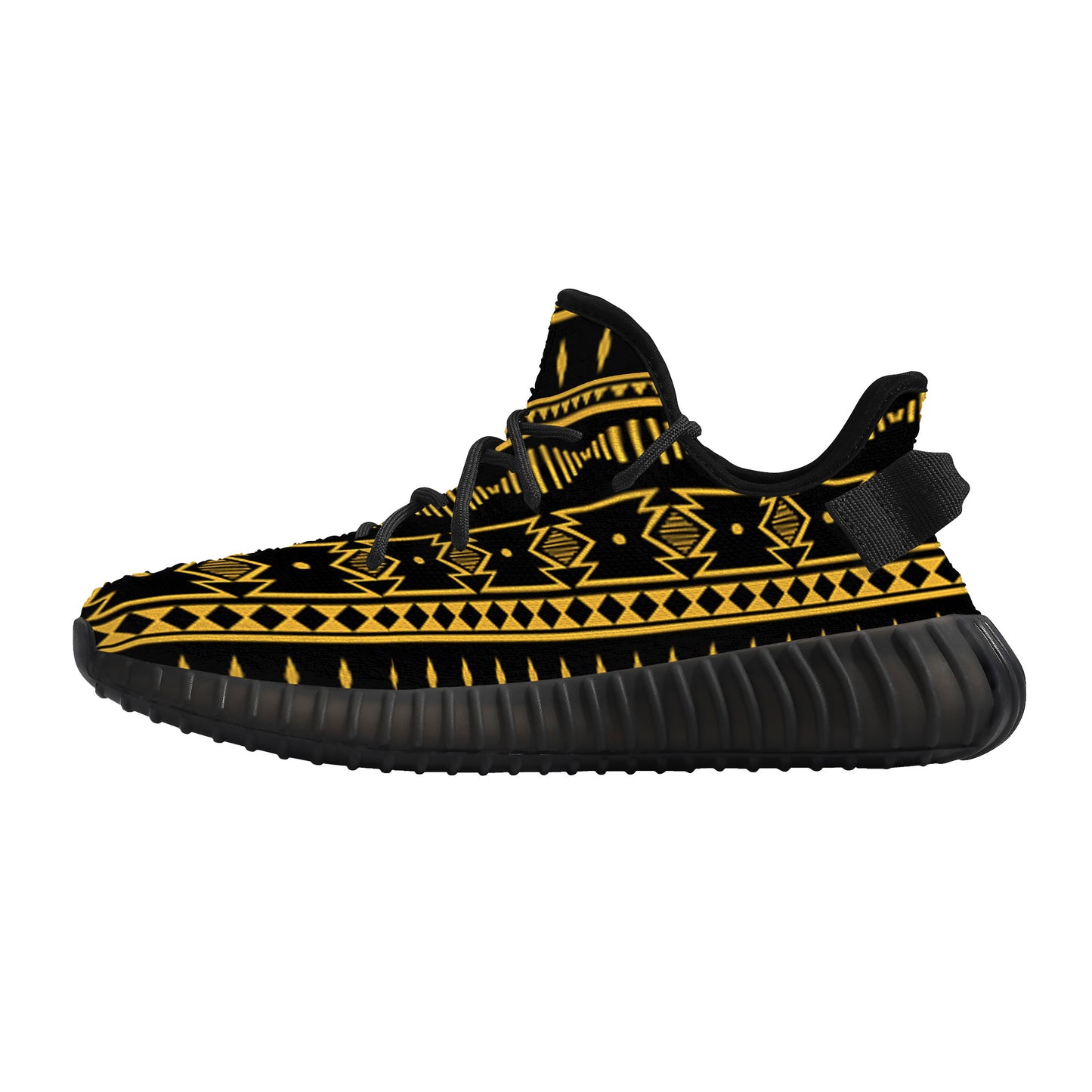 Royalty- Breathable Mesh Knit Sneaker - Black
