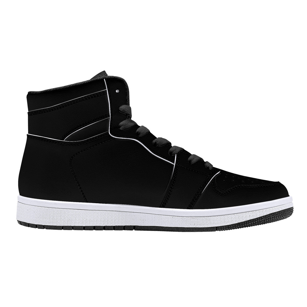 Walking With The Ancestors High-Top Synthetic Leather Sneakers - Black