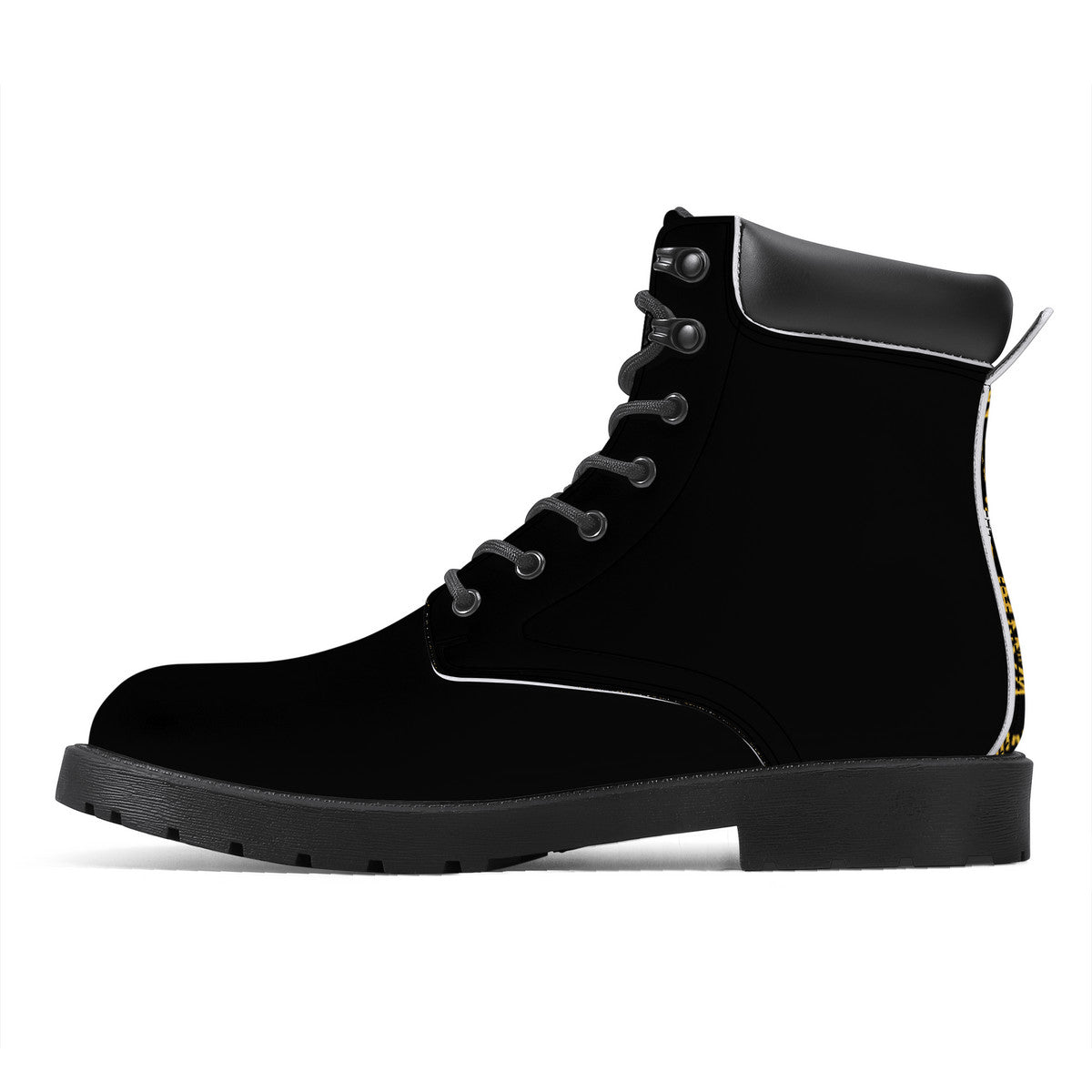 Rise Above- Black Synthetic Leather Boots
