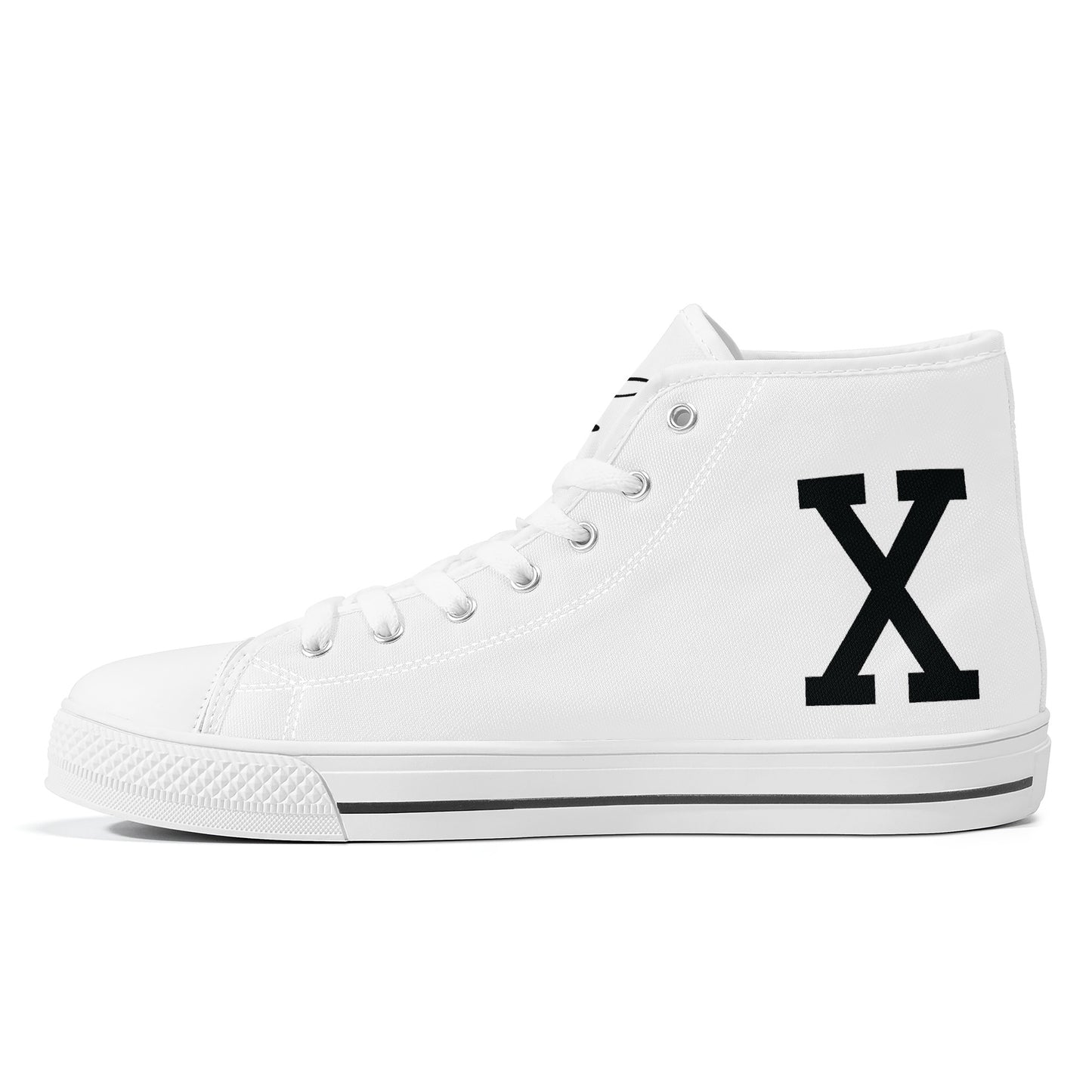 Brother Malcolm High-Top Canvas Shoes With Customized Tongue - White
