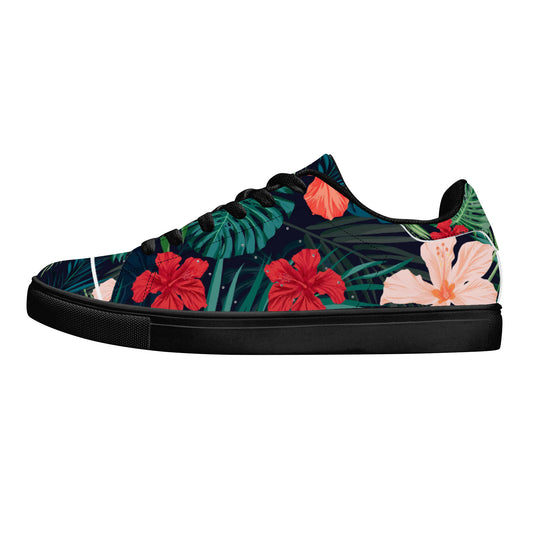 Paradise Low-Top Synthetic Leather Sneakers - Black