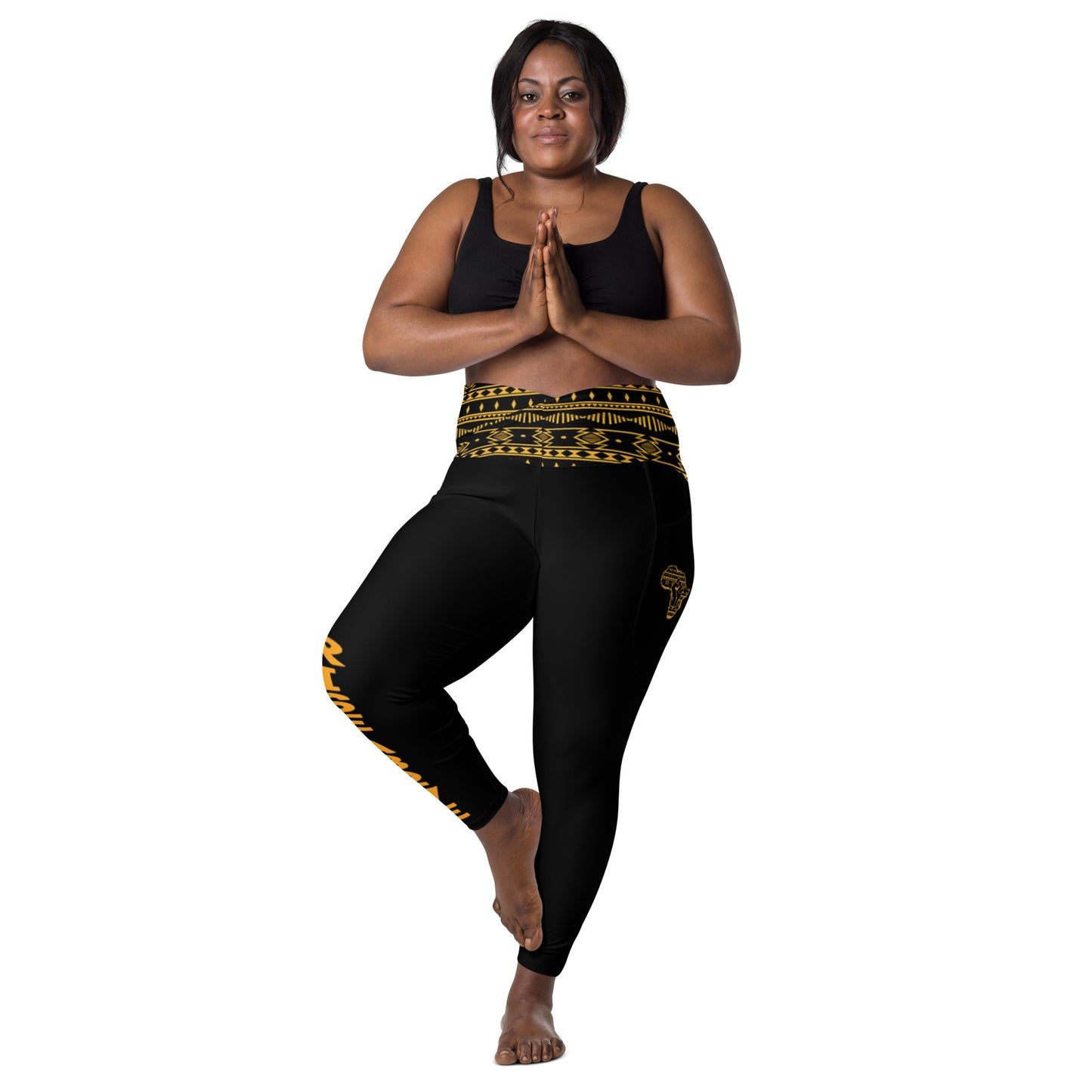 Rise Above-Royalty: Crossover leggings with pockets