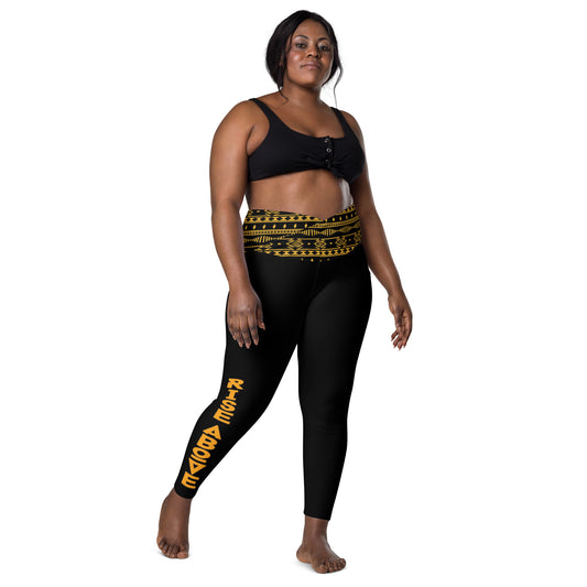 Rise Above-Royalty: Crossover leggings with pockets