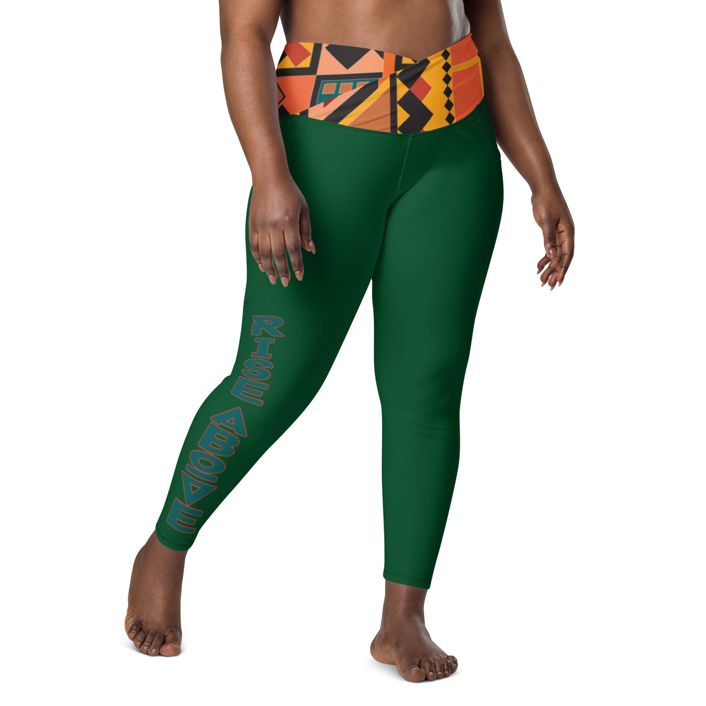 Rise Above: Live and in Color Crossover leggings with pockets