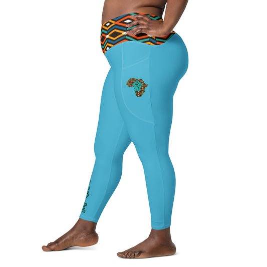 Rise Above: Coat of Many Colors Crossover leggings with pockets