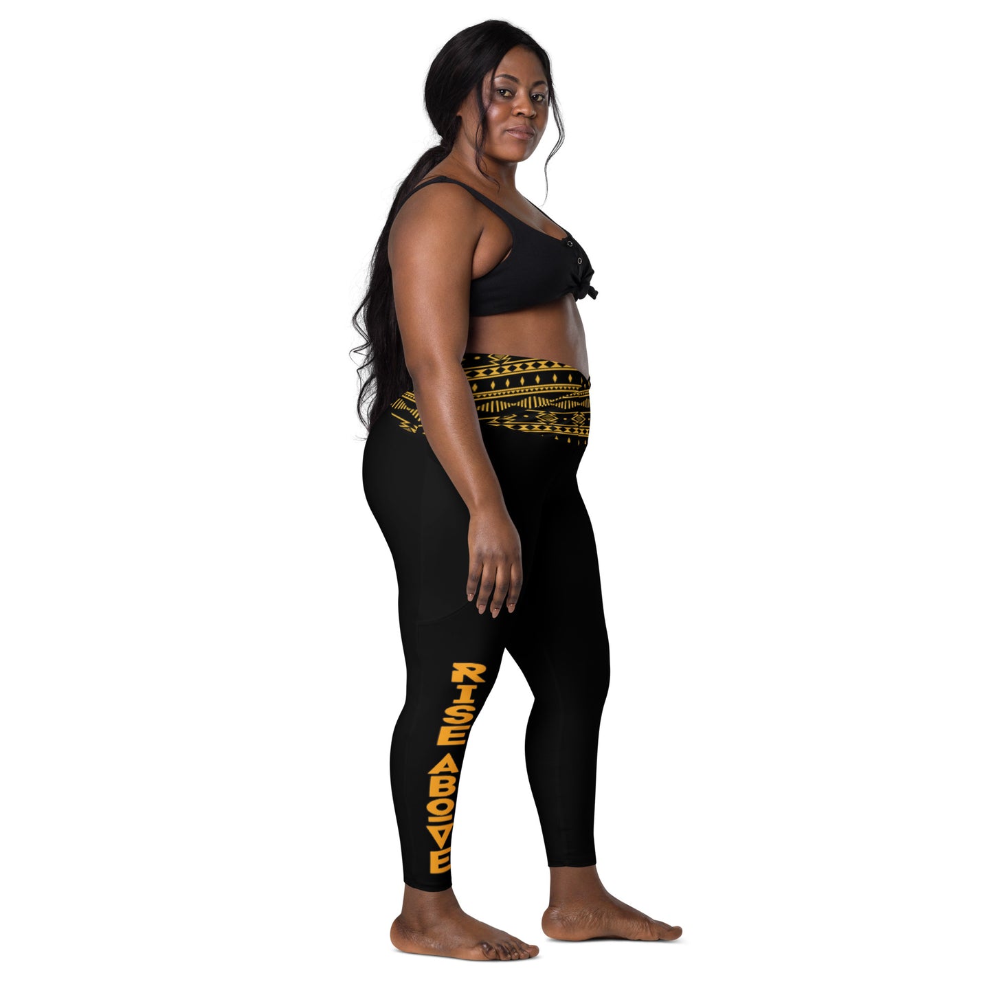 Rise Above-Royalty: Crossover leggings with pockets