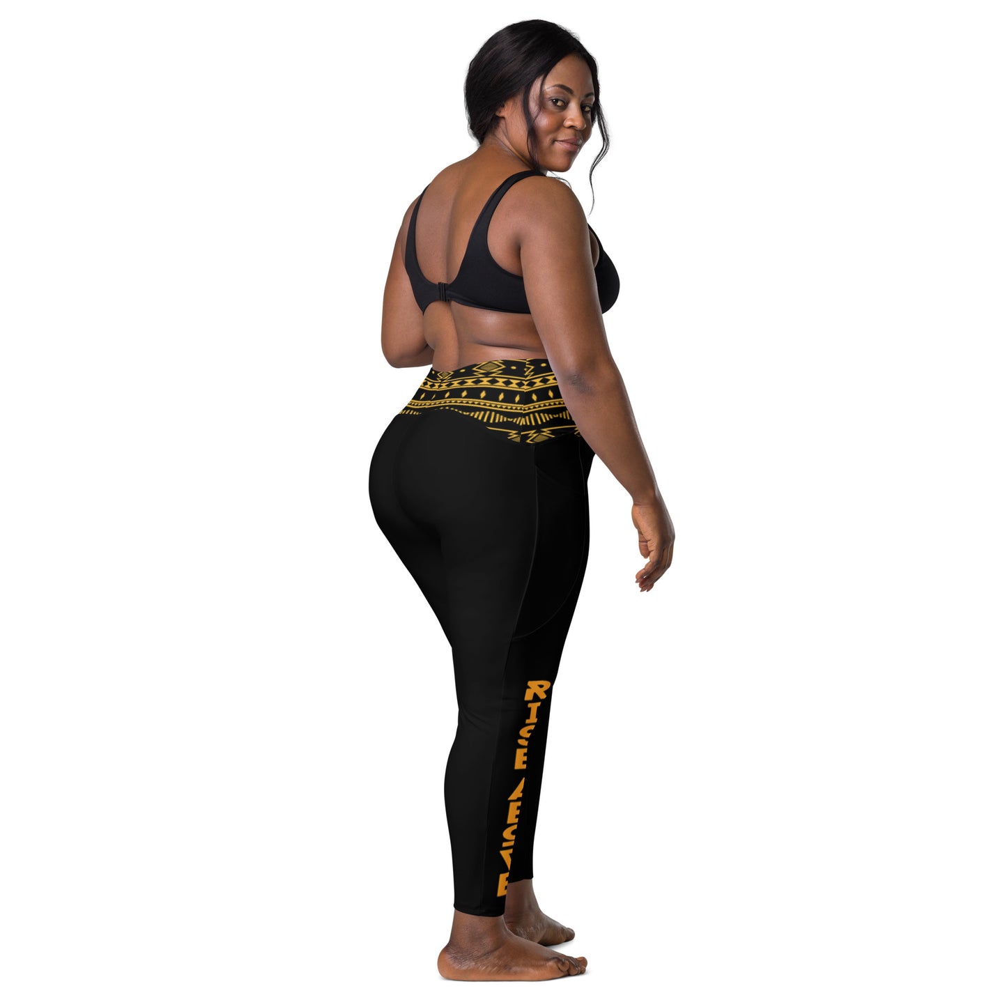 Rise Above-Royalty: Crossover leggings with pockets