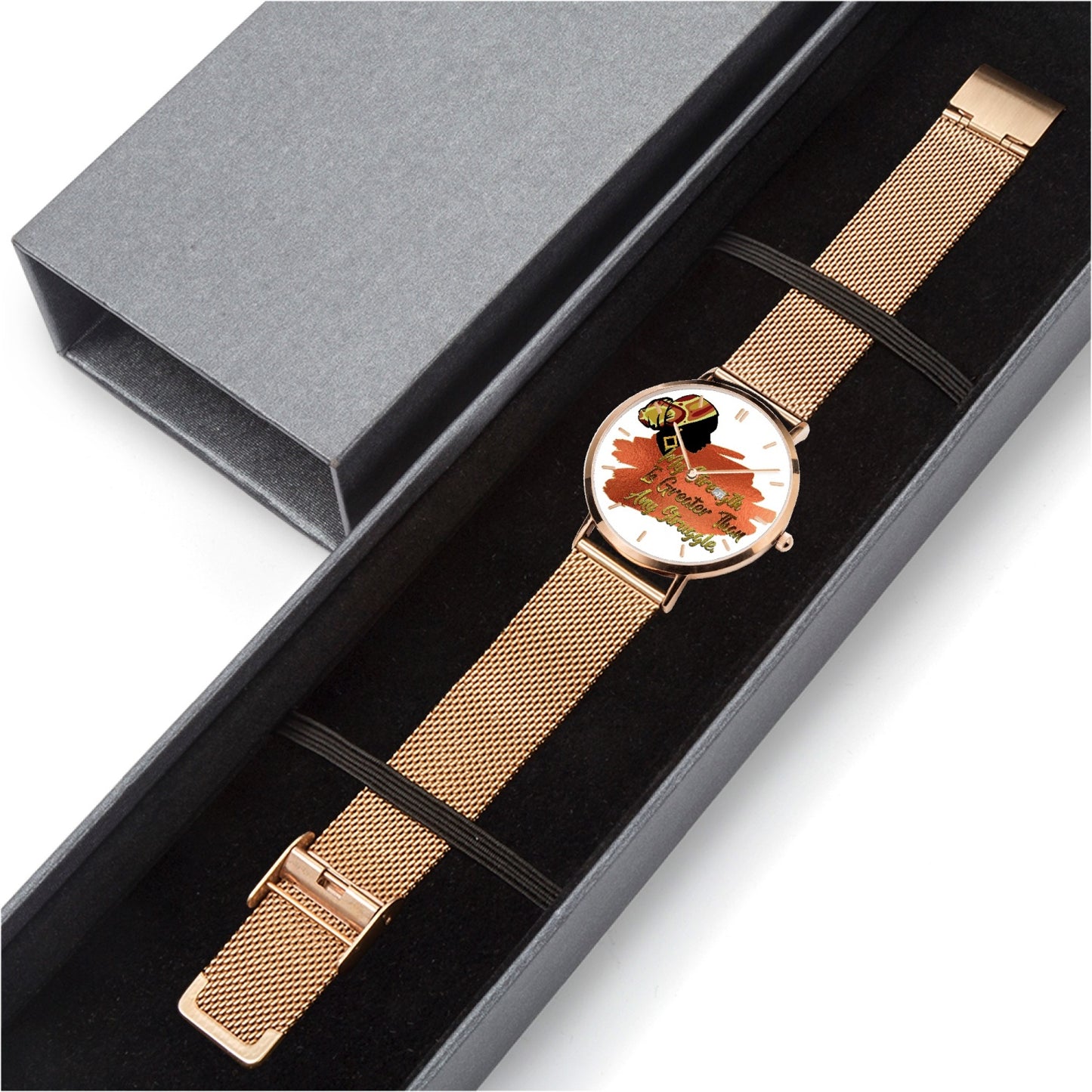 Strong Woman Stainless Steel Perpetual Calendar Quartz Watch (With Indicators)