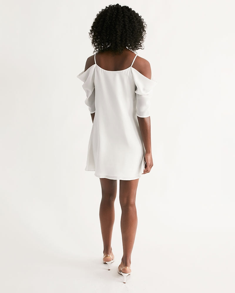 Skin that absorbs the sun Women's Open Shoulder A-Line Dress