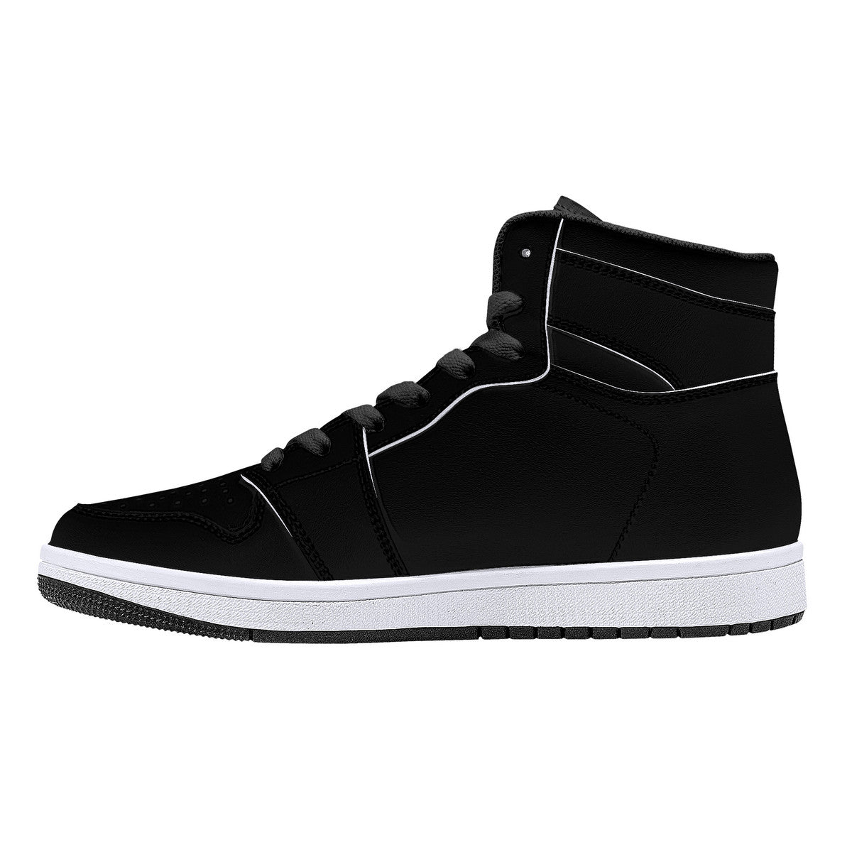 Walking With The Ancestors High-Top Synthetic Leather Sneakers - Black