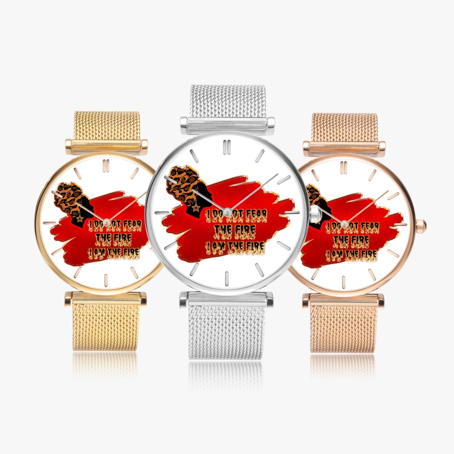 Woman on Fire Ultra-Thin Quartz Watch (With Indicators)