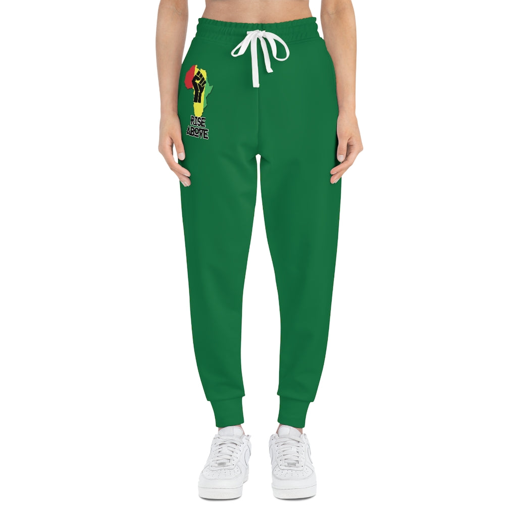 Rise Above: RBG Pride Green Athletic Joggers