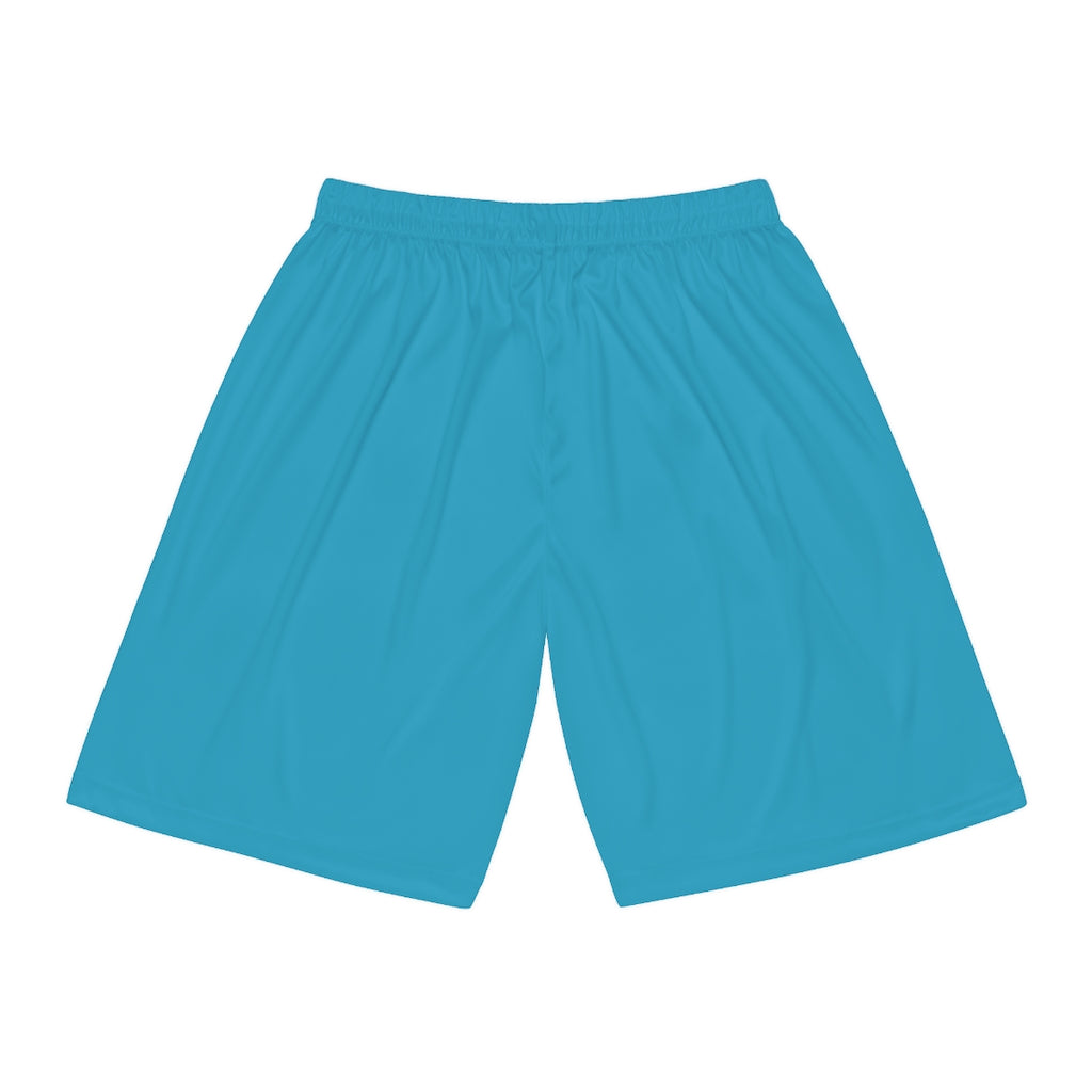 Rise Above: Coat of Many Colors-Ocean Blue Basketball Shorts