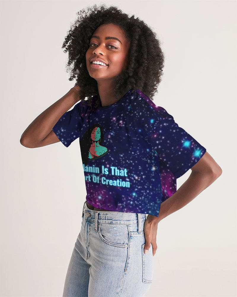 Melanin Queen Women's Lounge Cropped Tee