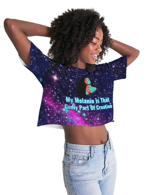 Melanin Queen Women's Lounge Cropped Tee