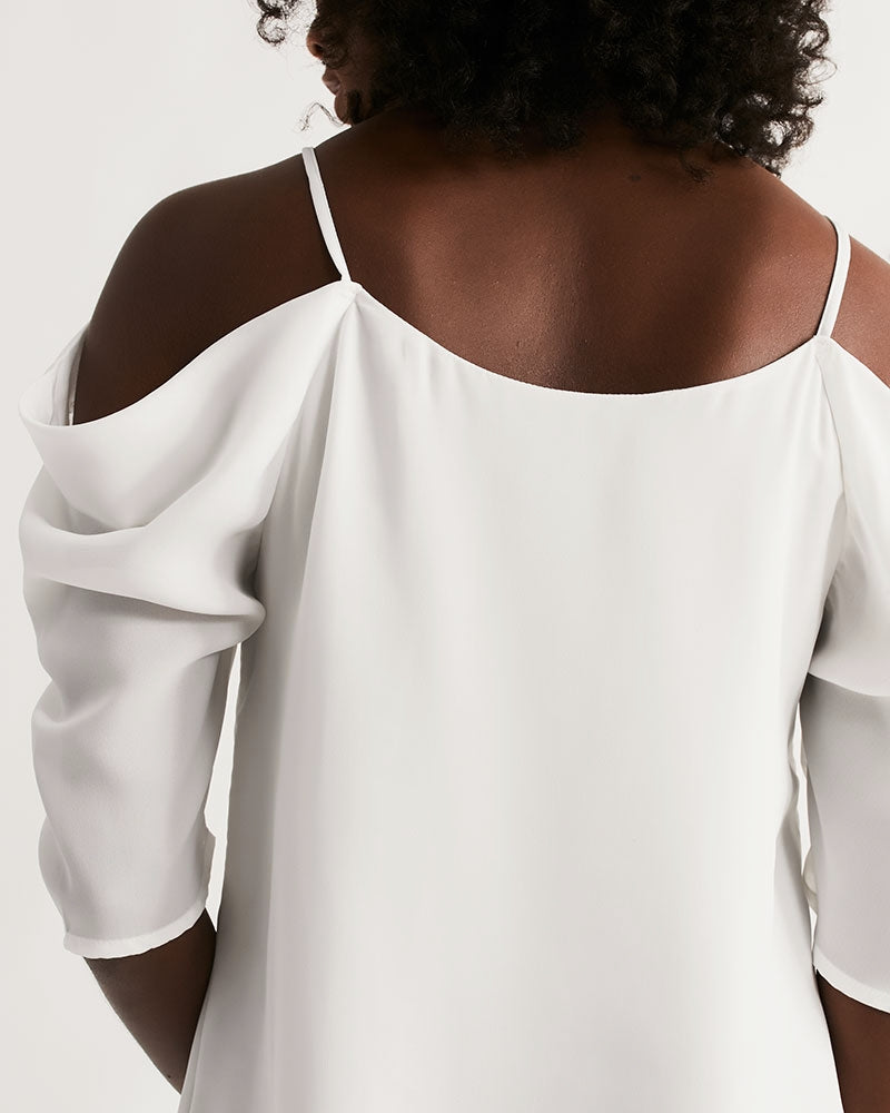Skin that absorbs the sun Women's Open Shoulder A-Line Dress
