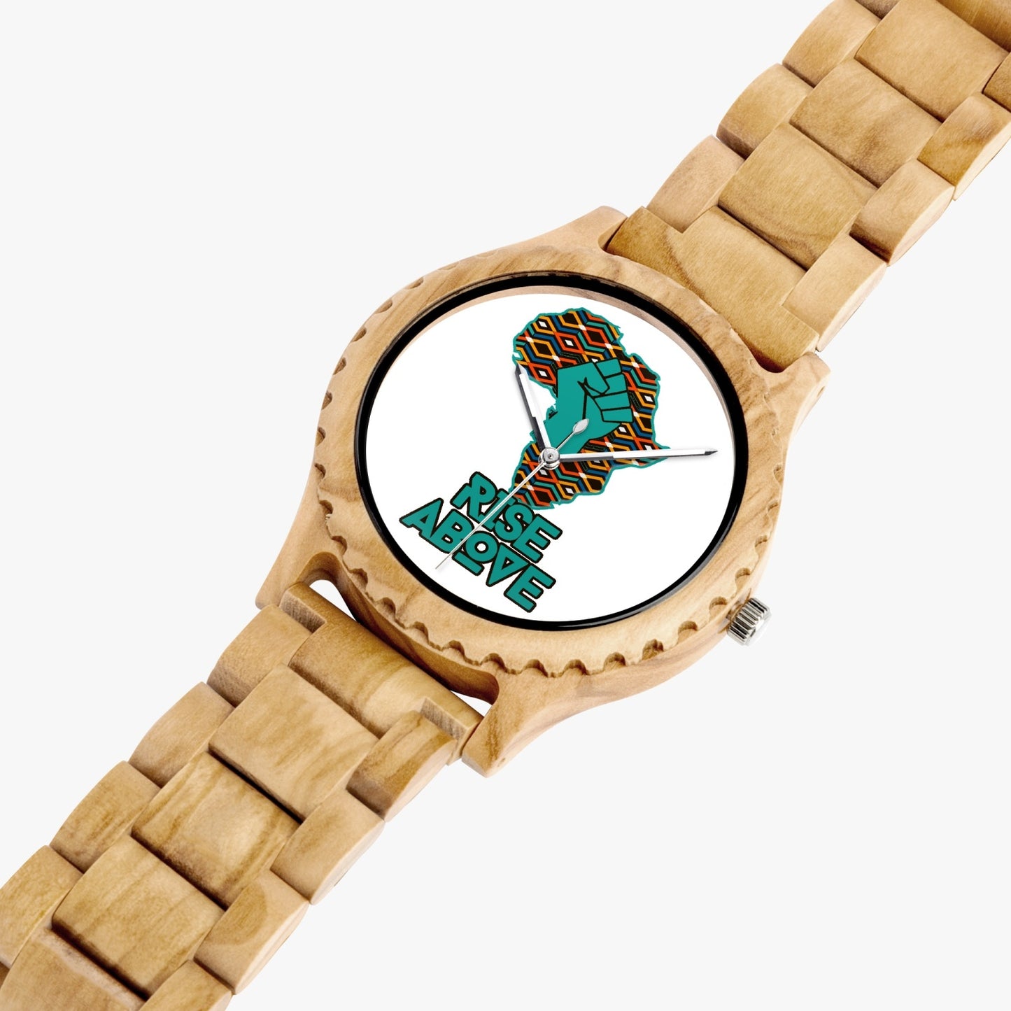 Rise Above: Coat of Many Colors-. Italian Olive Lumber Wooden Watch