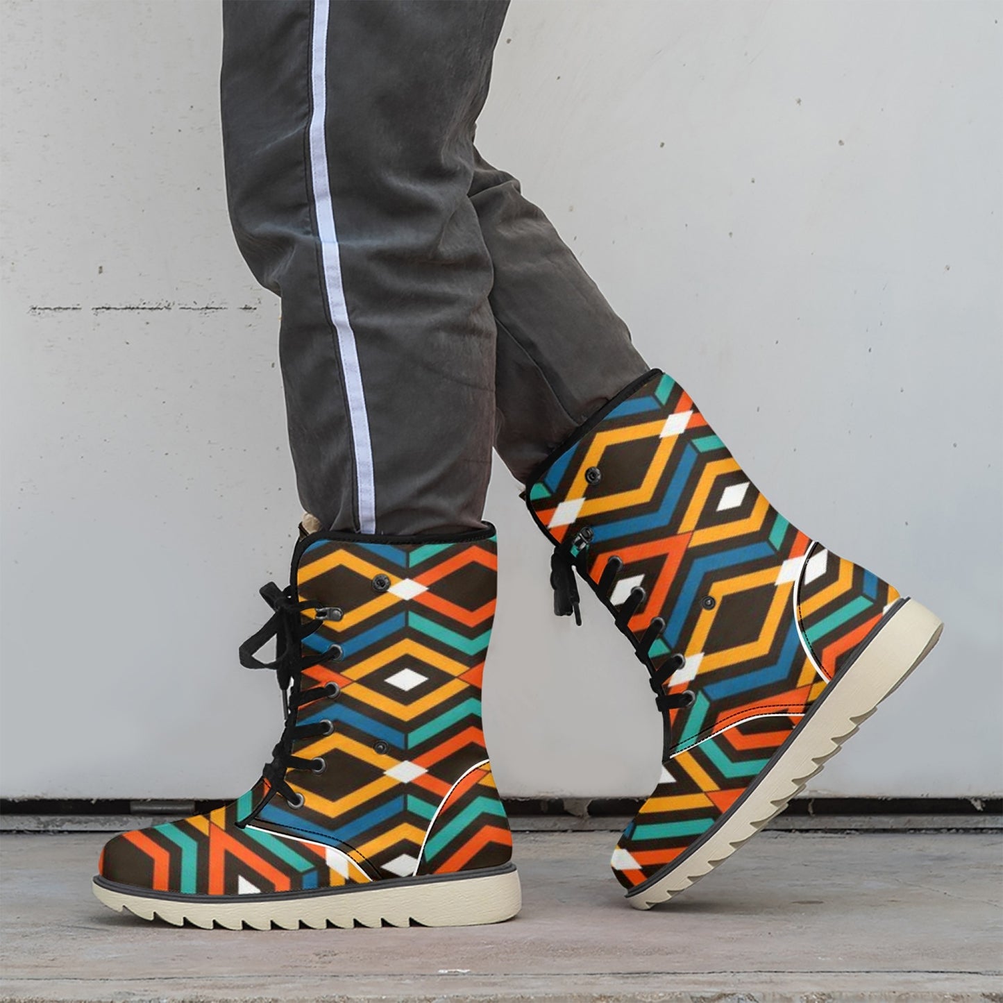 Coat of Many Colors. Cotton-pad Fur Lining Boots