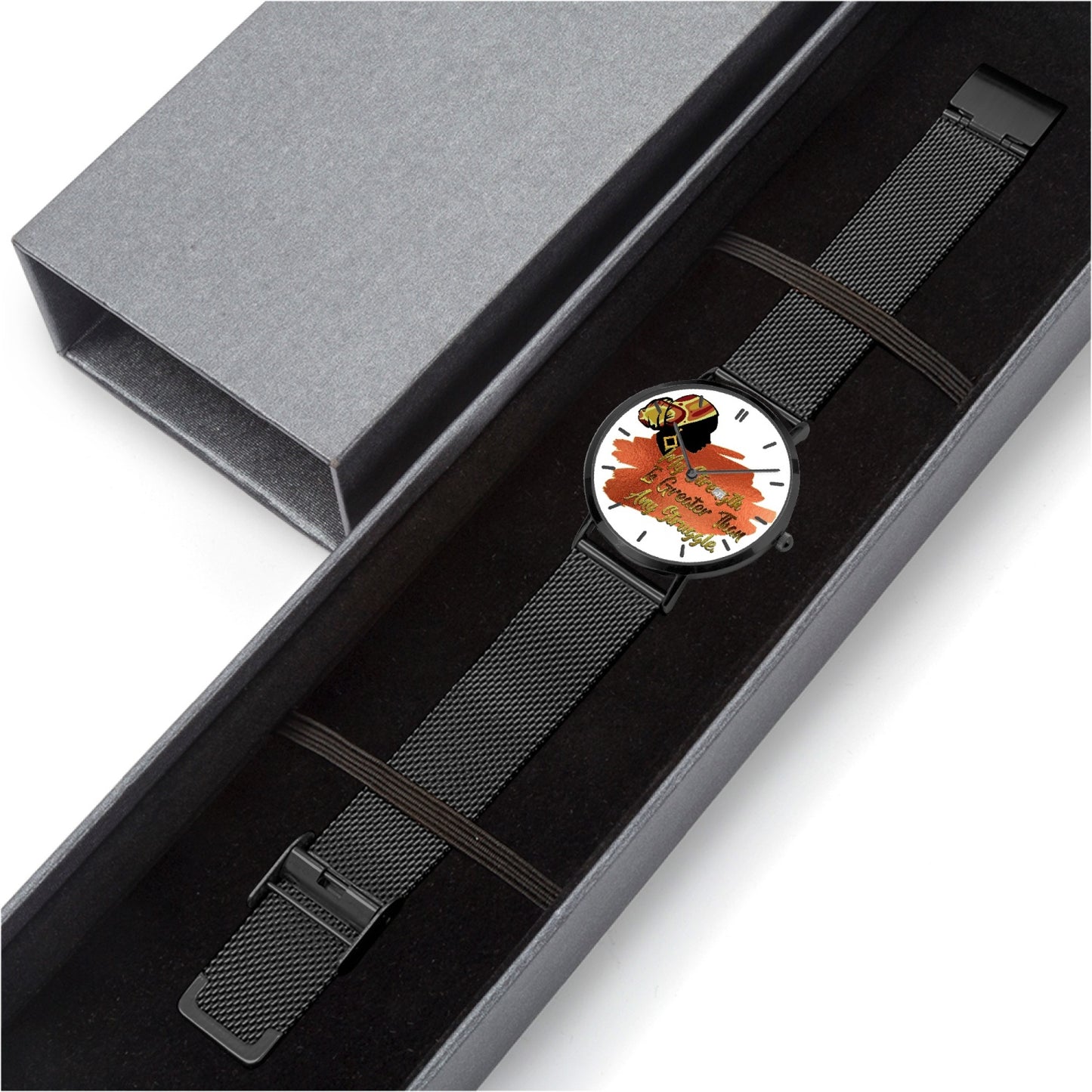 Strong Woman Stainless Steel Perpetual Calendar Quartz Watch (With Indicators)