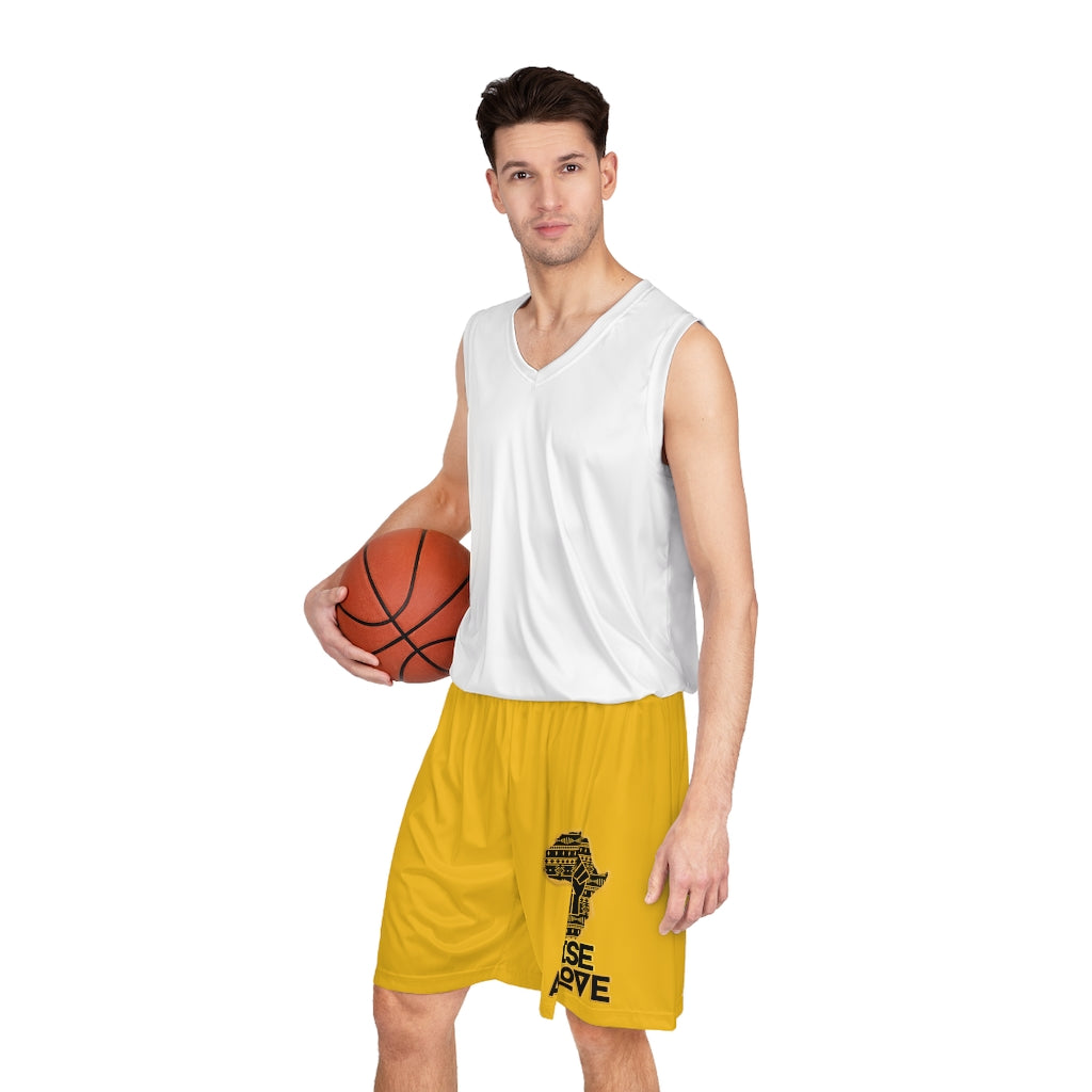 Rise Above: Royalty Gold Basketball Shorts