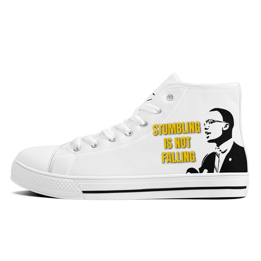 Brother Malcolm High-Top Canvas Shoes With Customized Tongue - White