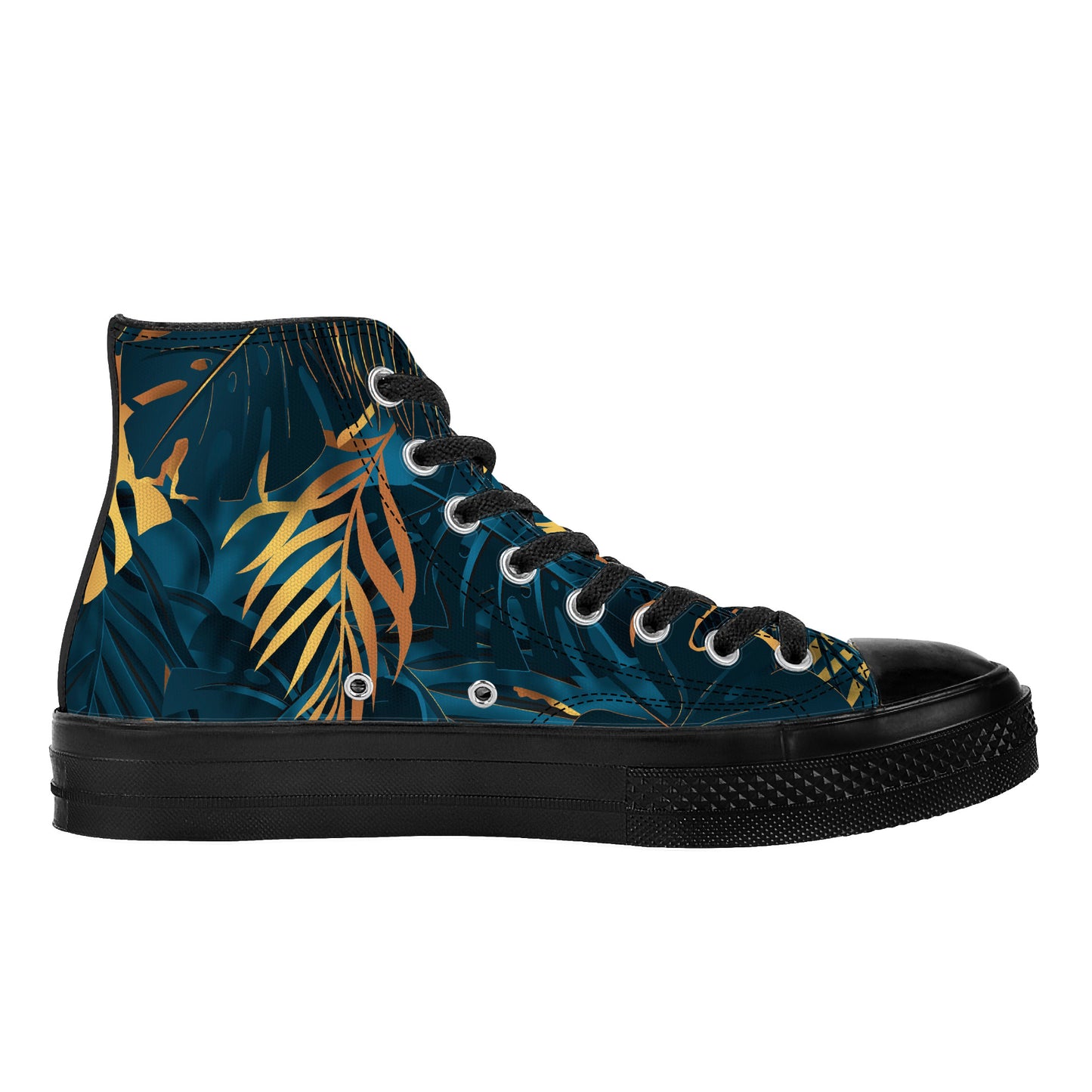 Gold Coast High Top Canvas Shoes - Black