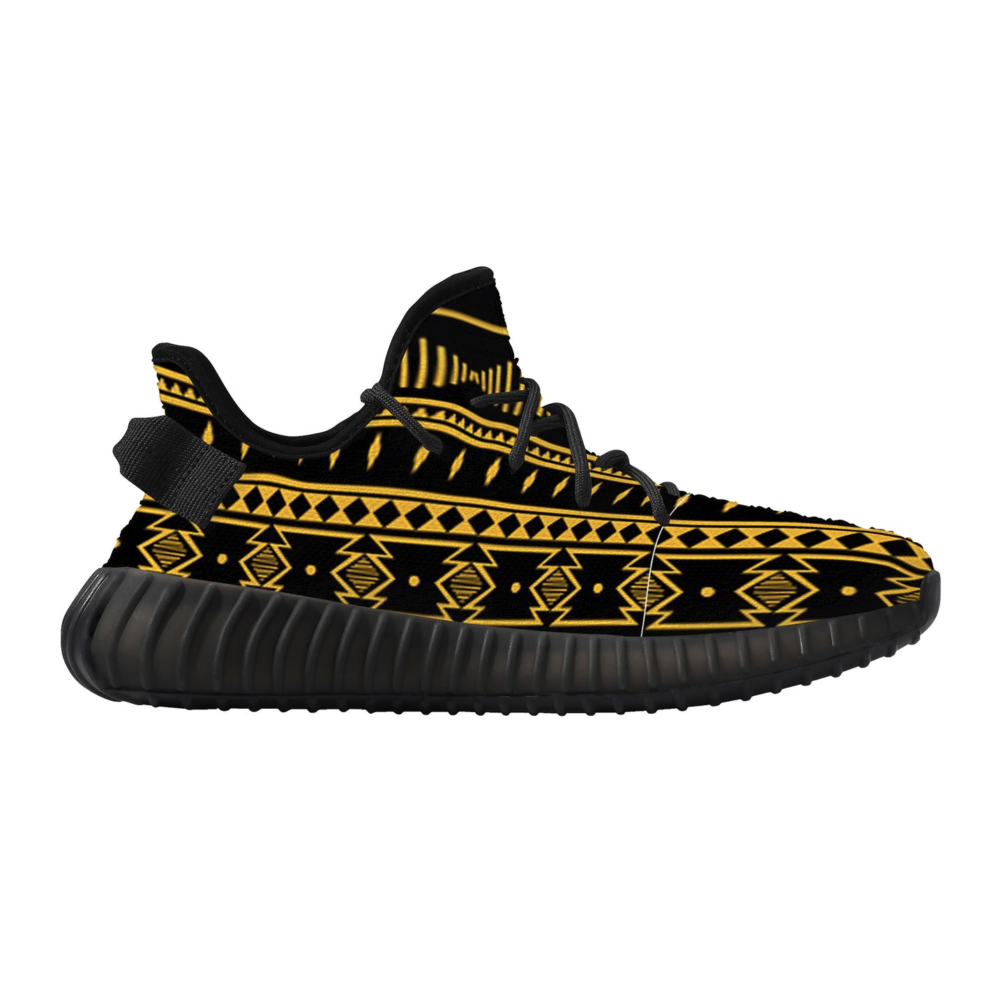 Royalty- Breathable Mesh Knit Sneaker - Black