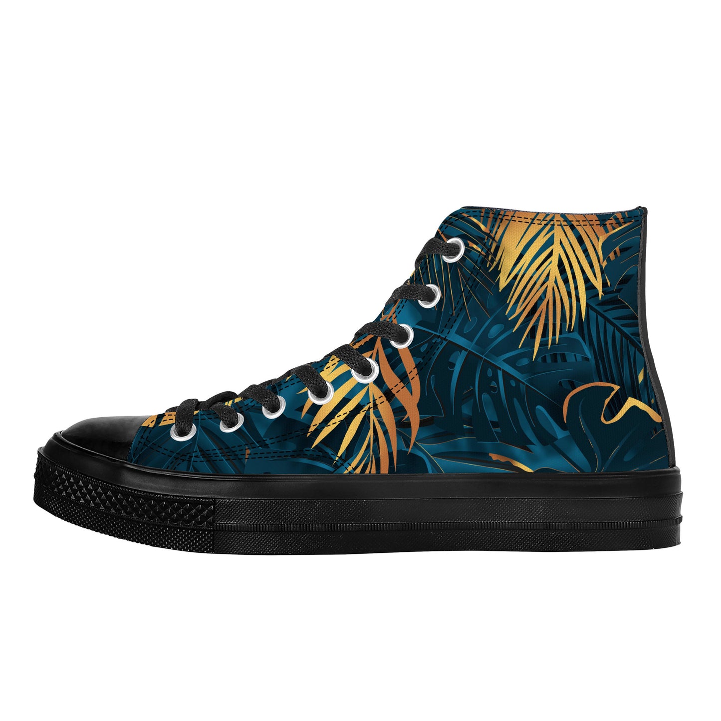 Gold Coast High Top Canvas Shoes - Black