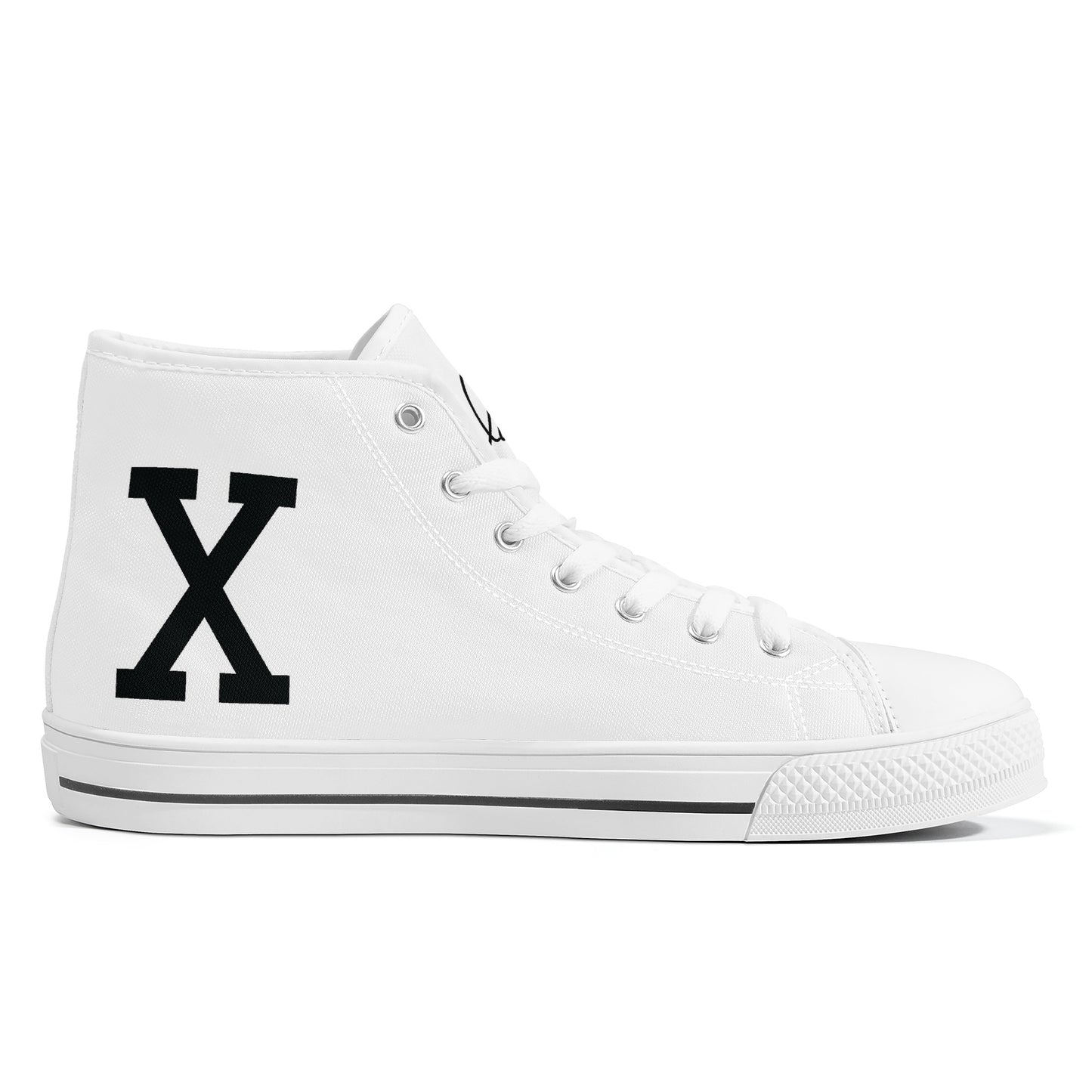 Brother Malcolm High-Top Canvas Shoes With Customized Tongue - White