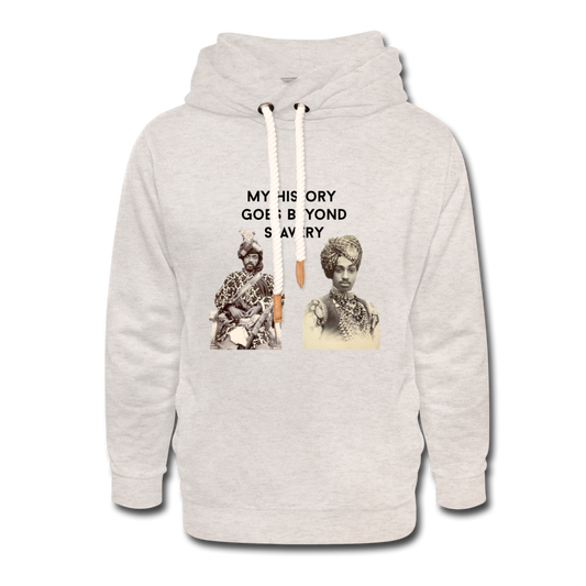 Beyond Slavery-Unisex Shawl Collar Hoodie - heather oatmeal
