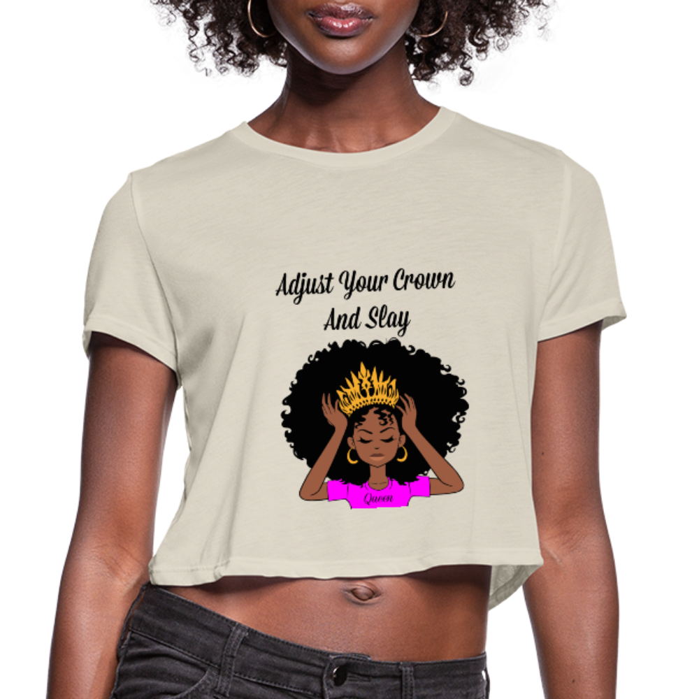 Slay Queen-Women's Cropped T-Shirt - dust
