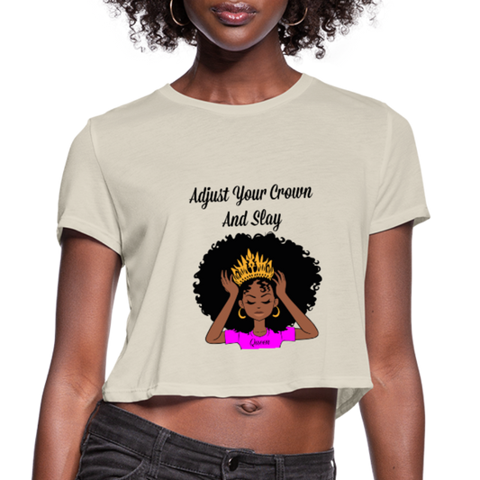 Slay Queen-Women's Cropped T-Shirt - dust