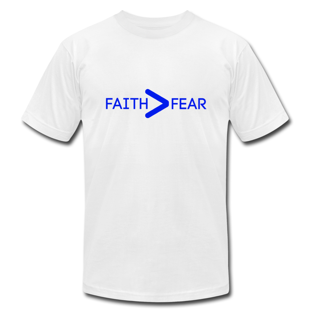 Faith Greater Than Fear-Unisex Jersey T-Shirt by Bella + Canvas - white