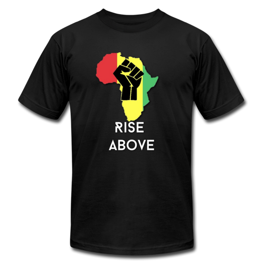 Rise Above-Unisex Jersey T-Shirt by Bella + Canvas - black