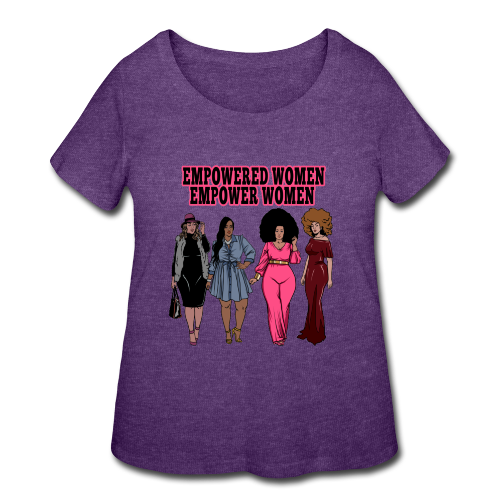Empowered Women’s Curvy T-Shirt - heather purple