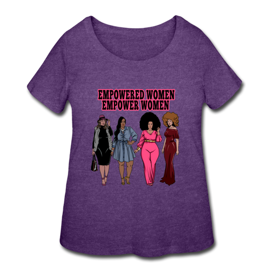 Empowered Women’s Curvy T-Shirt - heather purple