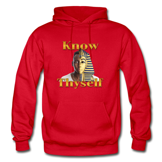 Know Thyself Heavy Blend Adult Hoodie - red