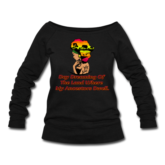 Day Dream Women's Wideneck Sweatshirt - black