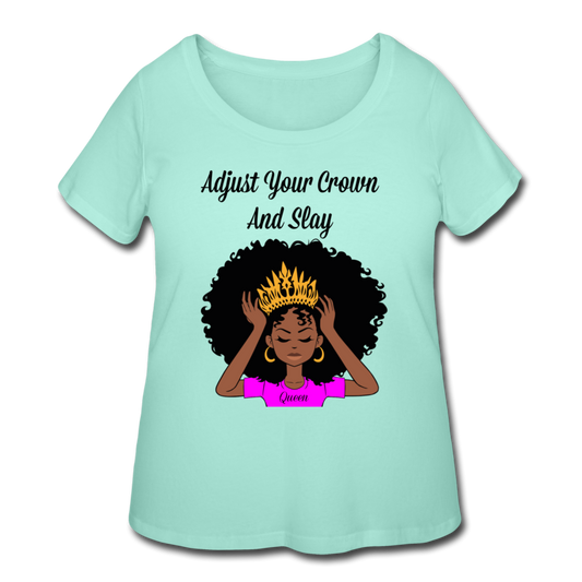 Slay Queen-Women’s Curvy T-Shirt - mint