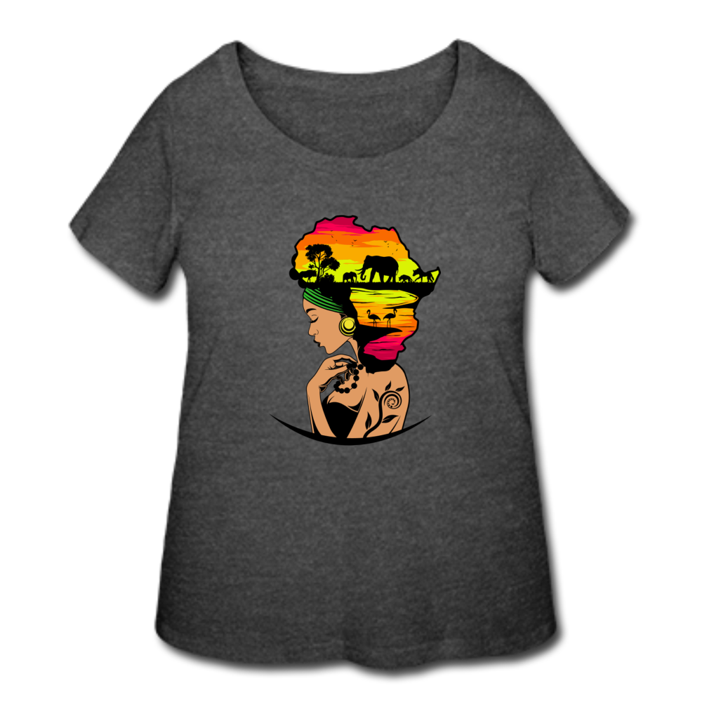 Africa -Curvy T-Shirt - deep heather