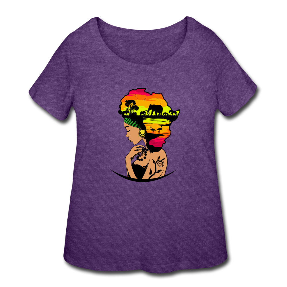 Africa -Curvy T-Shirt - heather purple