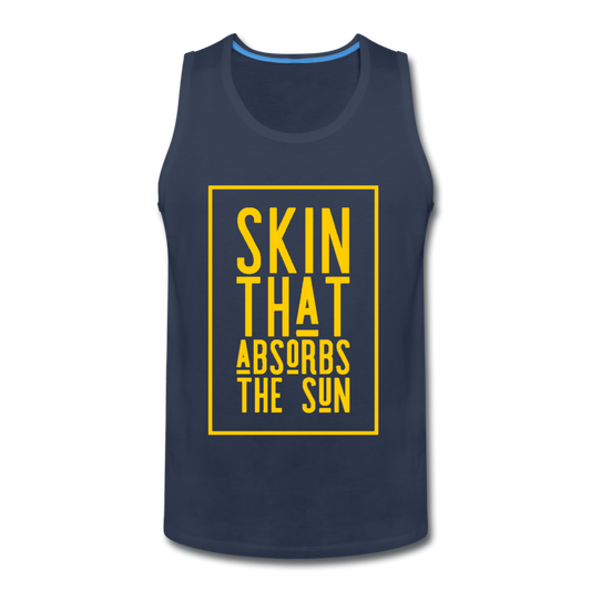 Skin That Absorbs The Sun-Men’s Premium Tank - navy