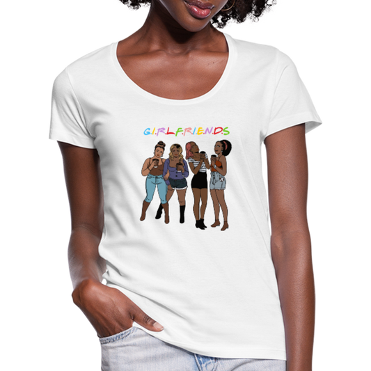 Girlfriends-Women's Scoop Neck T-Shirt - white