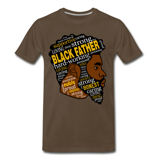 Black Father-Men's Premium T-Shirt - noble brown