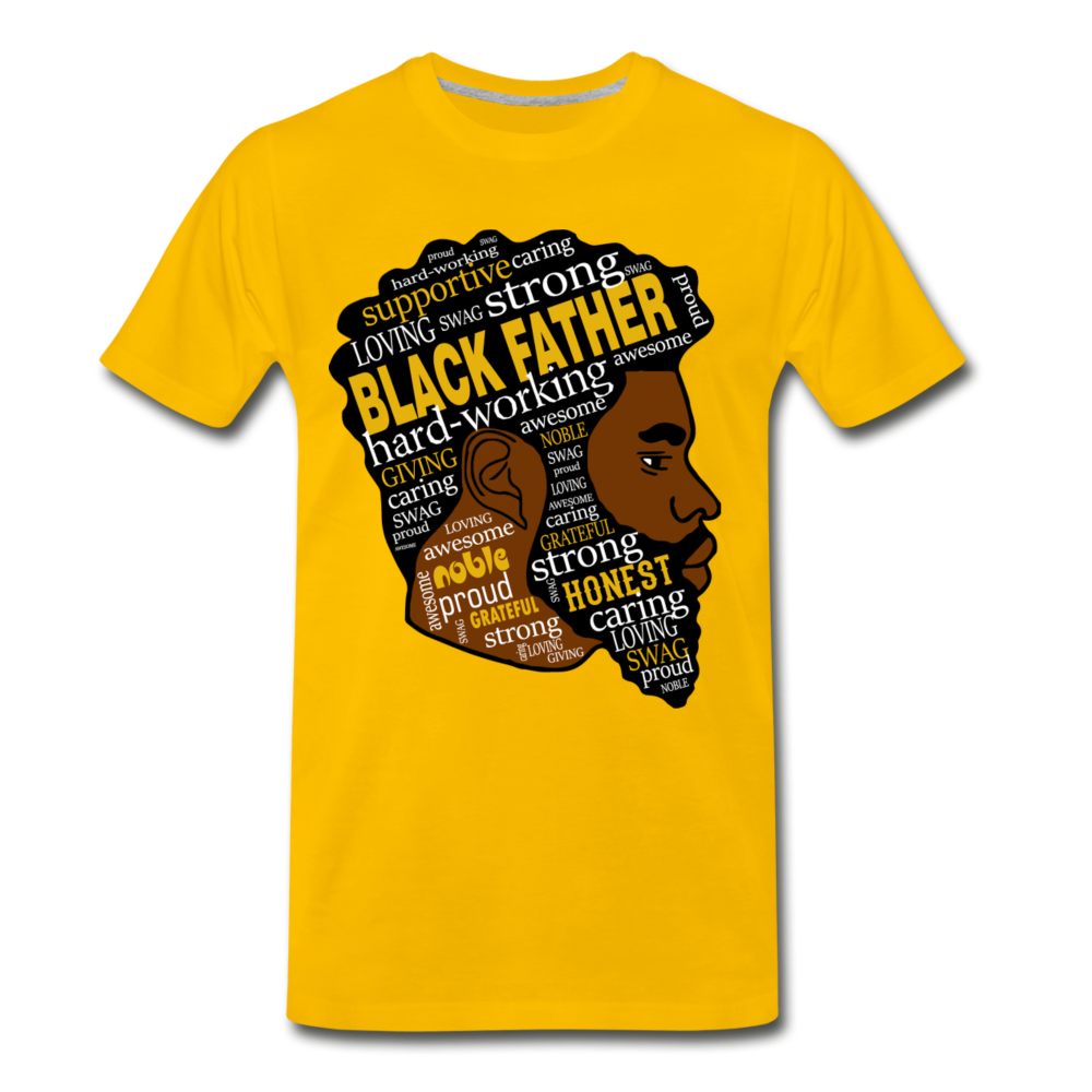 Black Father-Men's Premium T-Shirt - sun yellow