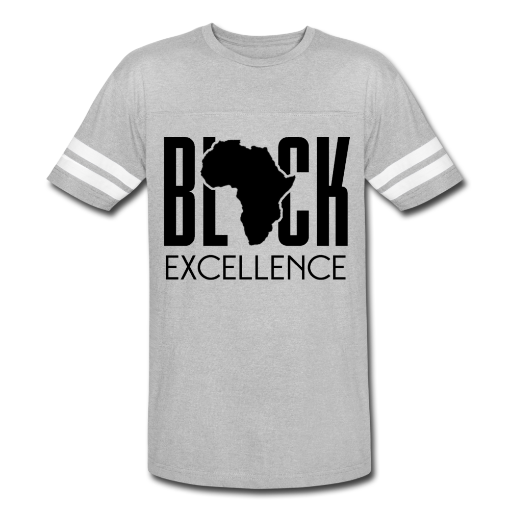Black Excellence Vintage Sport T-Shirt - heather gray/white