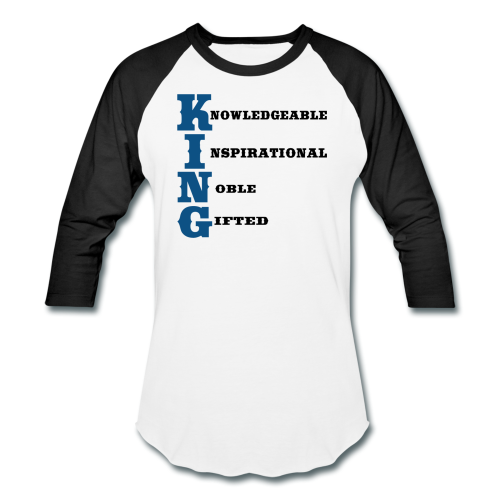 King-Baseball T-Shirt - white/black
