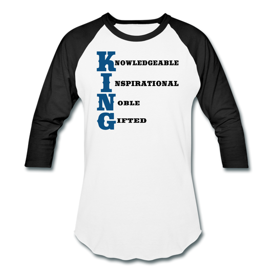 King-Baseball T-Shirt - white/black