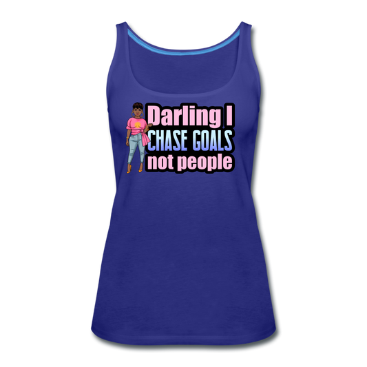 Goal Chaser-Women’s Premium Tank Top - royal blue