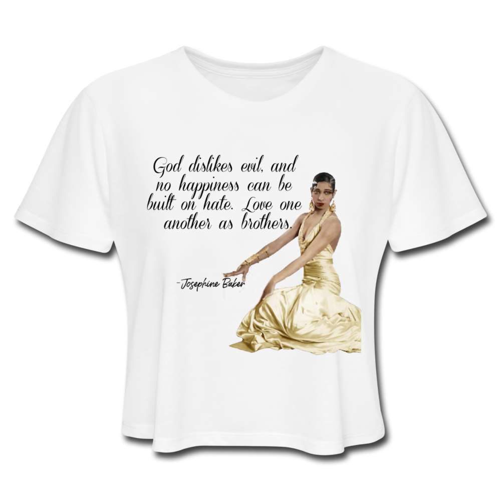 Josephine Baker-Women's Cropped T-Shirt - white